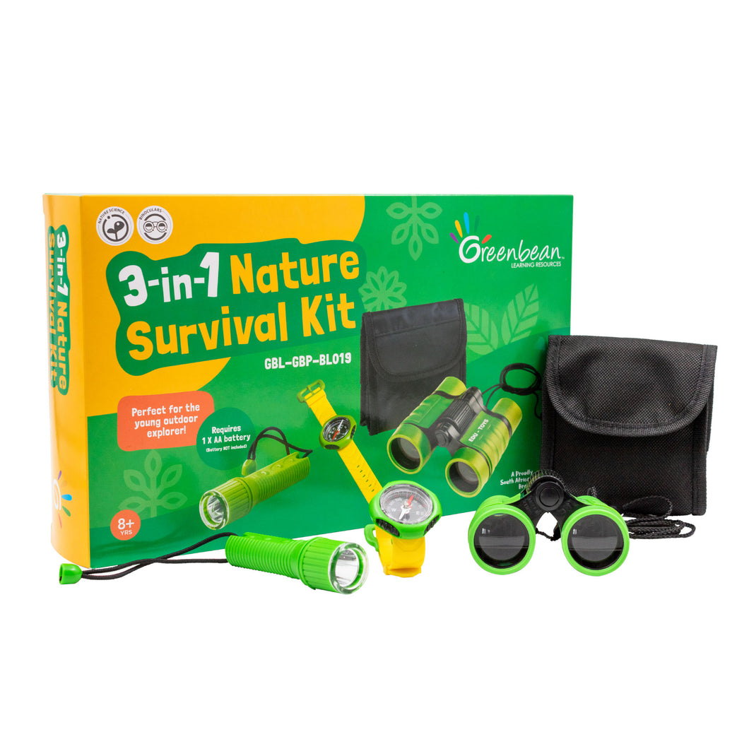 Edu-Toys - Nature Survival Kit - Binocular with Lanyard & Compass
