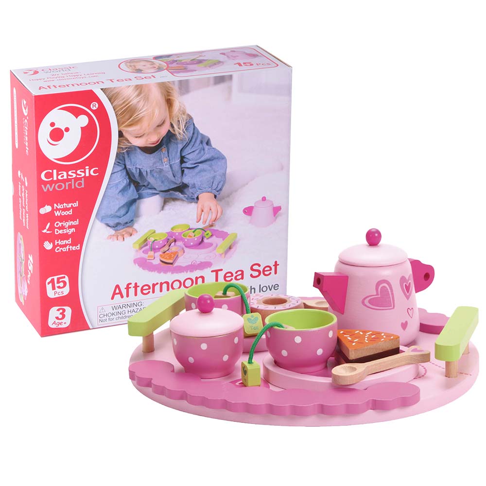 Classic World - Wooden Afternoon Tea Toy Set - 15pcs