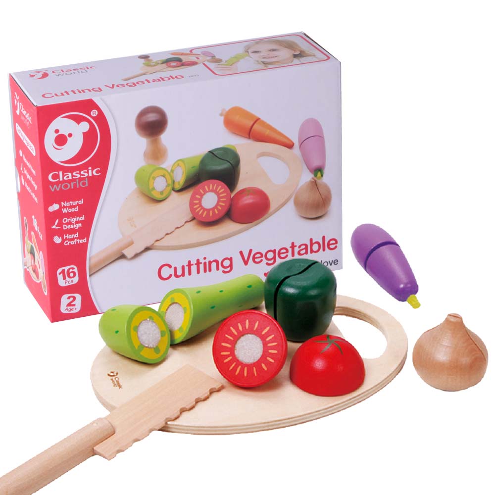 Classic World - Pretend & Play - Cutting Vegetable - 9pcs