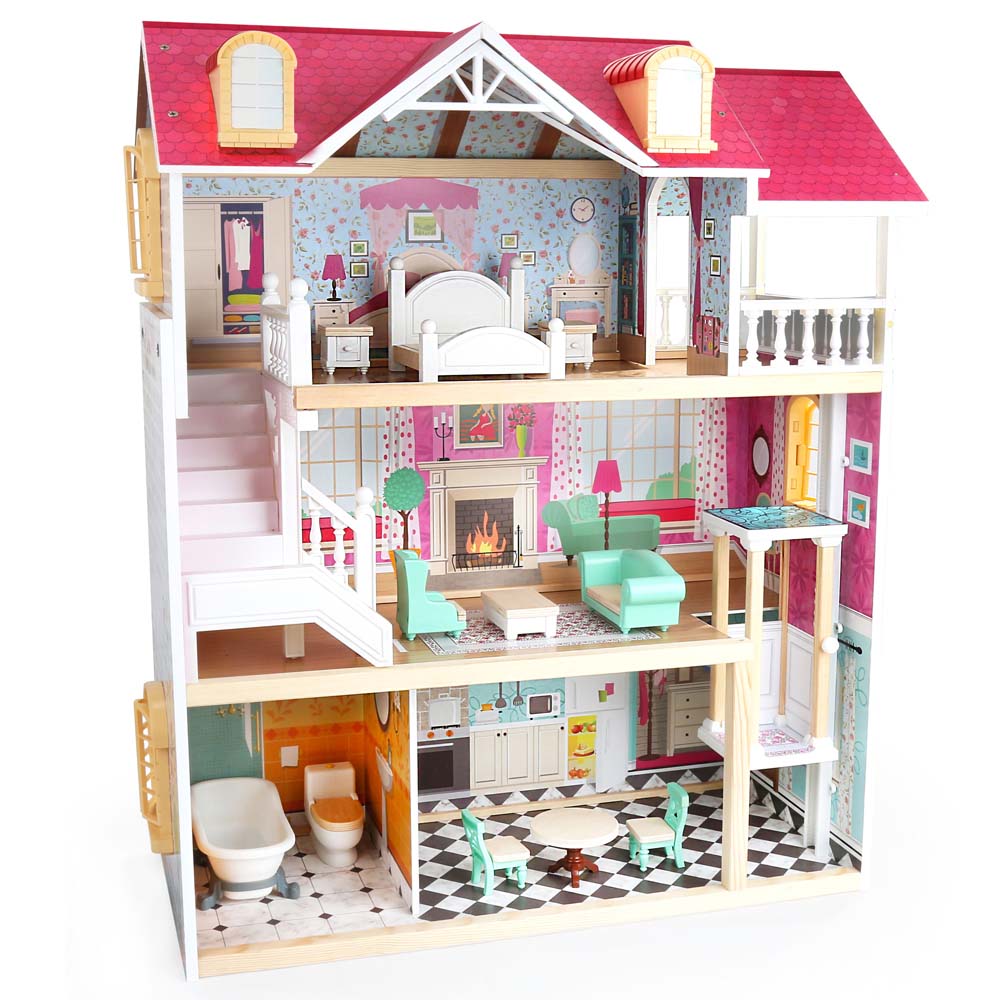 TopBright - Country Estate Doll House - Furnished with Elevator - 62 x 26 x 76 - 12pcs