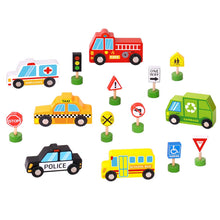 Load image into Gallery viewer, Tooky Toy Transportation &amp; Street Sign Set
