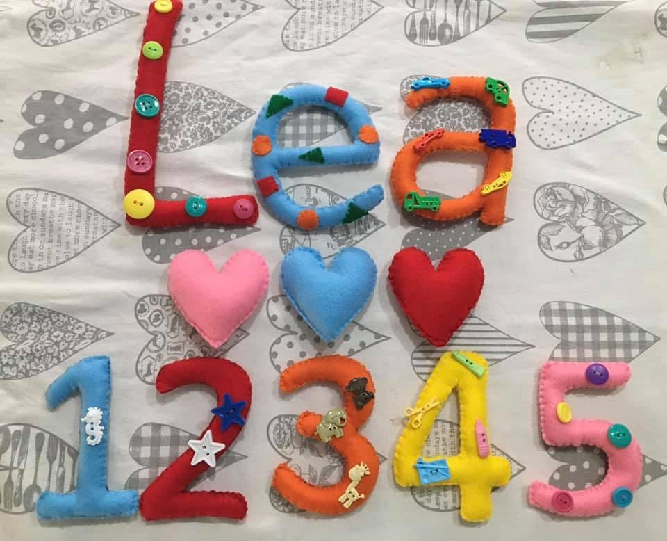 Fun Learning with Lea - Personalised Felt Name & Numbers