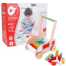 Load image into Gallery viewer, Classic World - Baby Walker with Building Blocks
