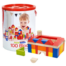 Load image into Gallery viewer, Classic World - Wooden Building Blocks with Sorting Lid - 100pcs
